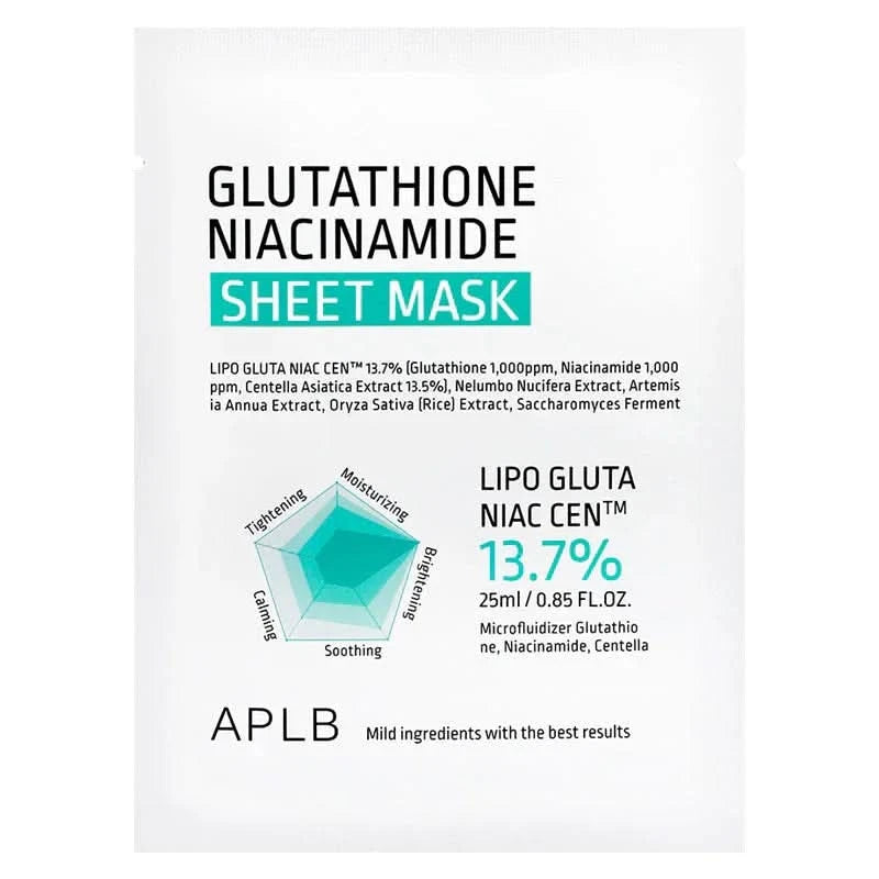 APLB - Glutathione Niacinamide Sheet Mask APLB - Glutathione Niacinamide Sheet Mask