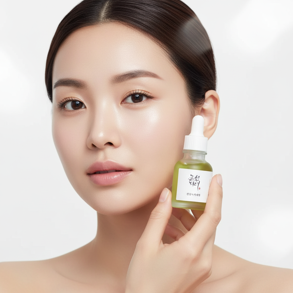 Beauty of Joseon Calming Serum Green Tea avec modèle