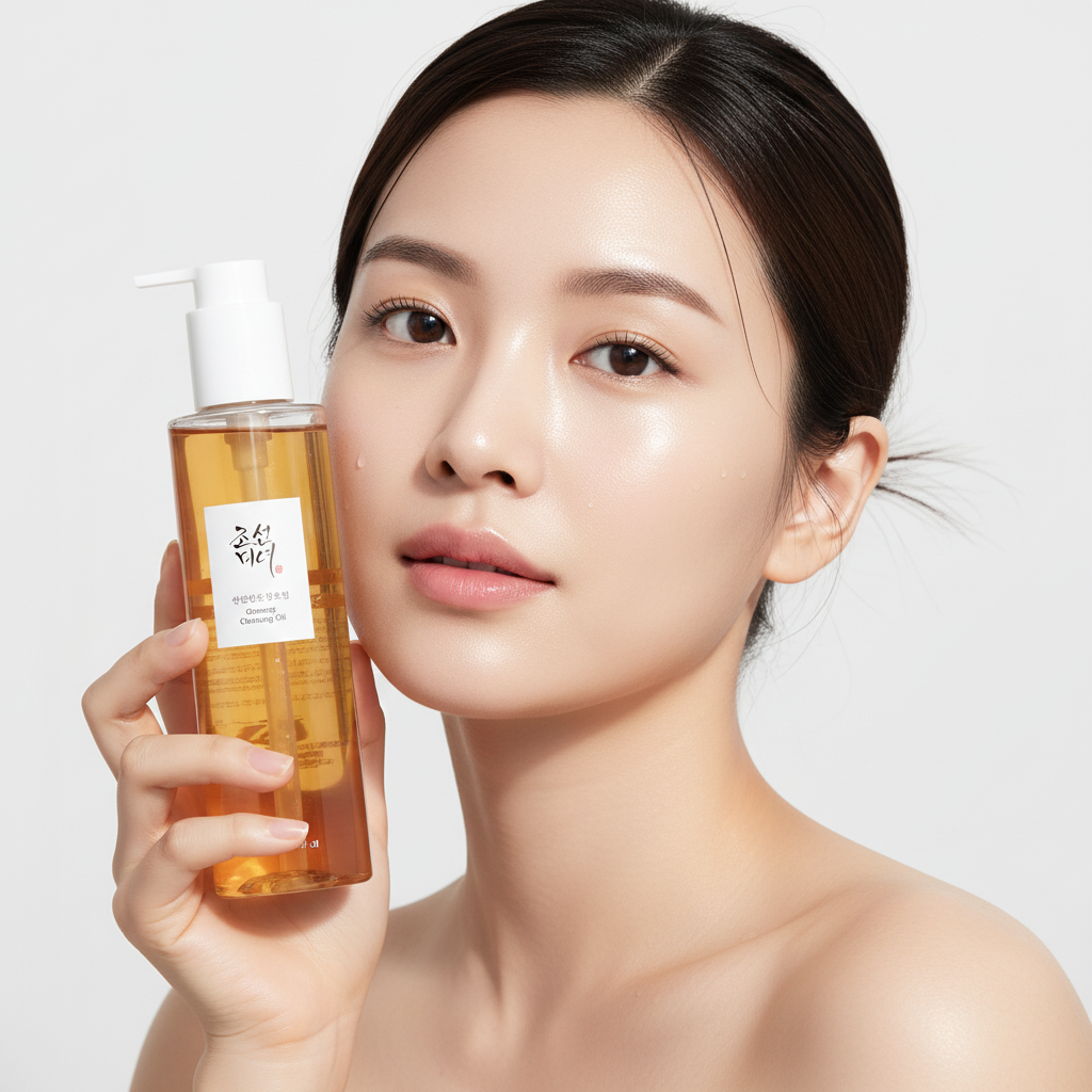Beauty of Joseon Ginseng Cleansing Oil avec modèle