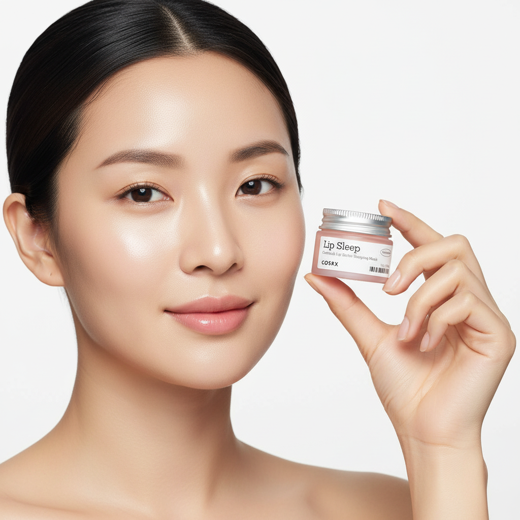 Cosrx Balancium Ceramide Lip Butter Sleeping Mask avec modèle