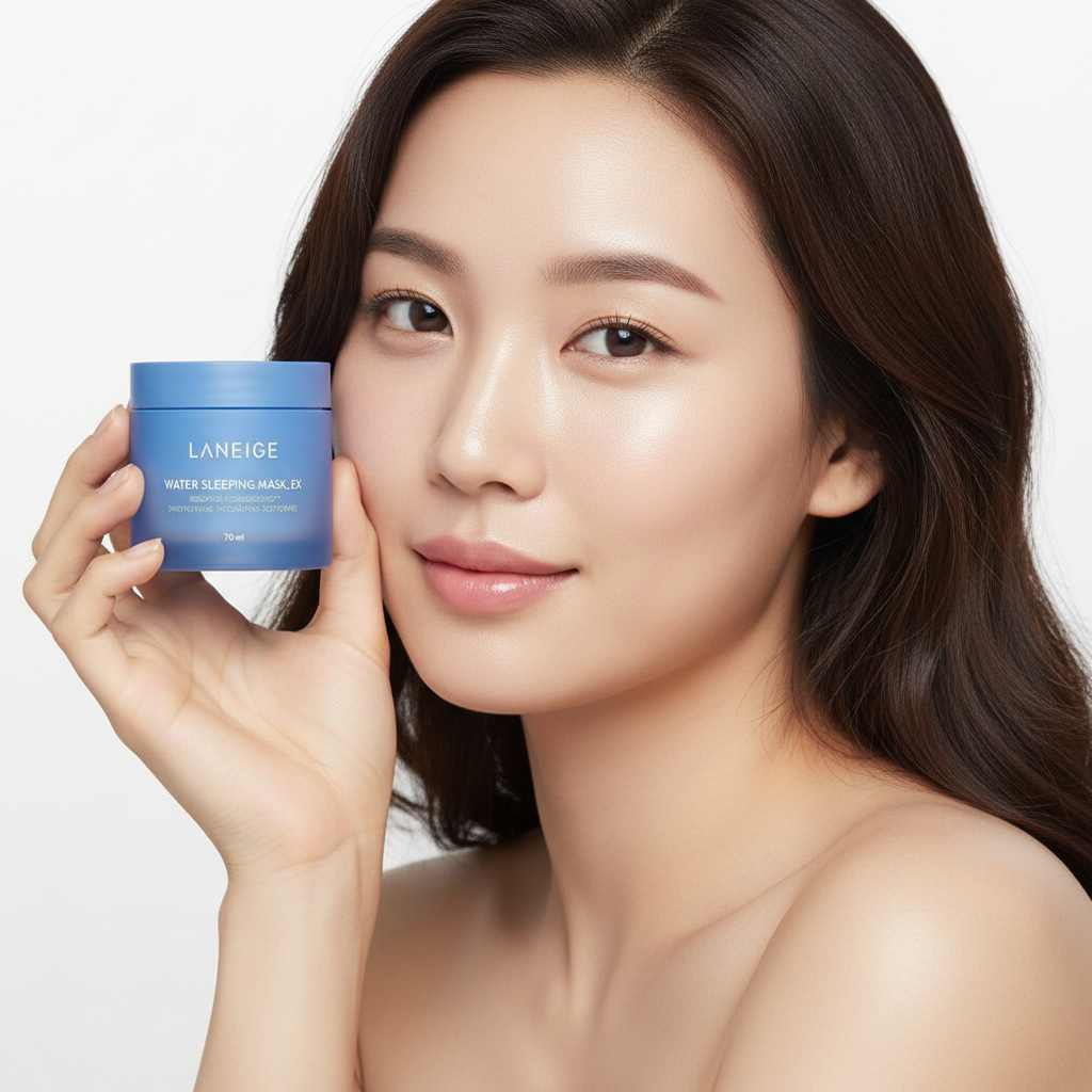 Laneige Water Sleeping Mask avec modèle