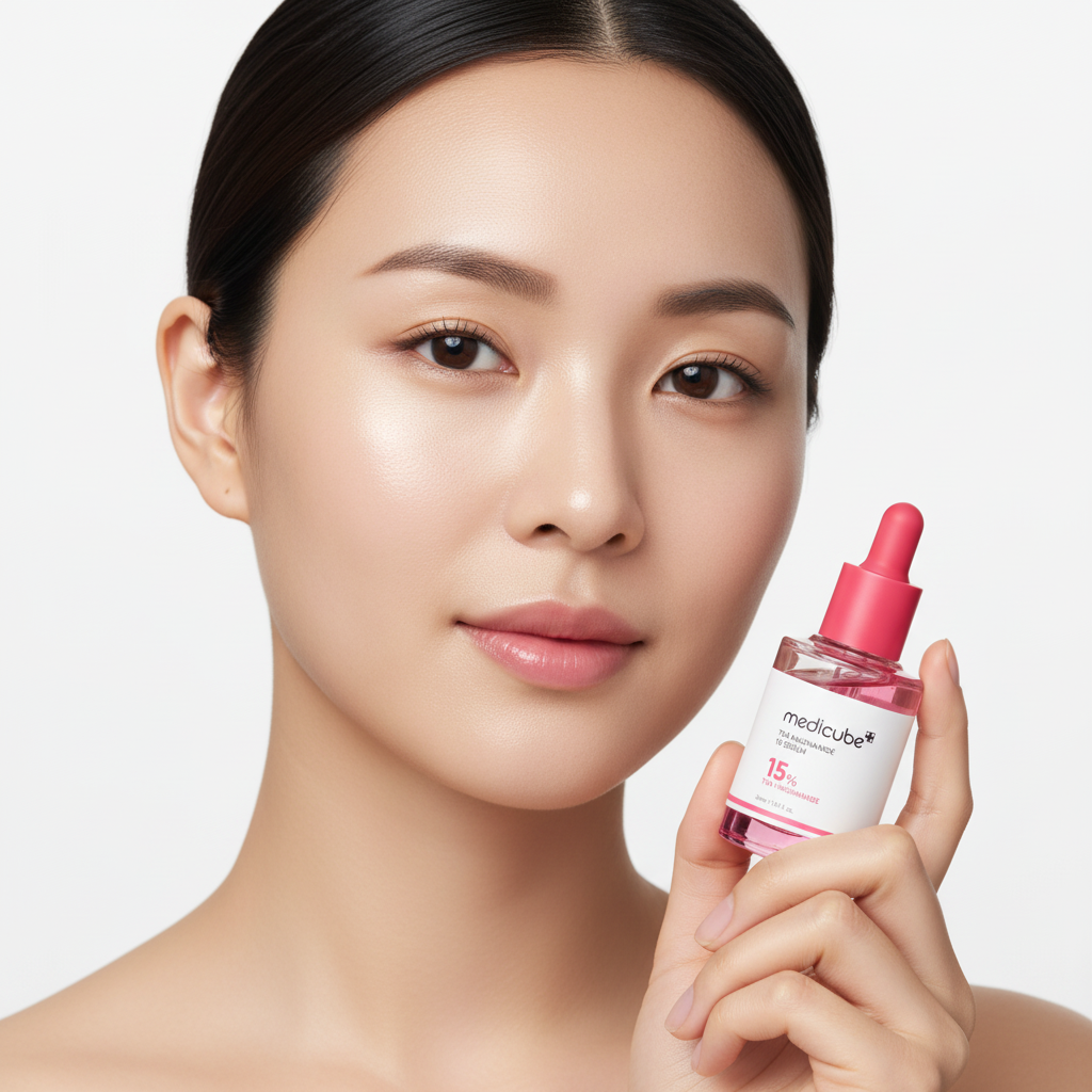 Medicube TXA Niacinamide 15 Serum avec modèle