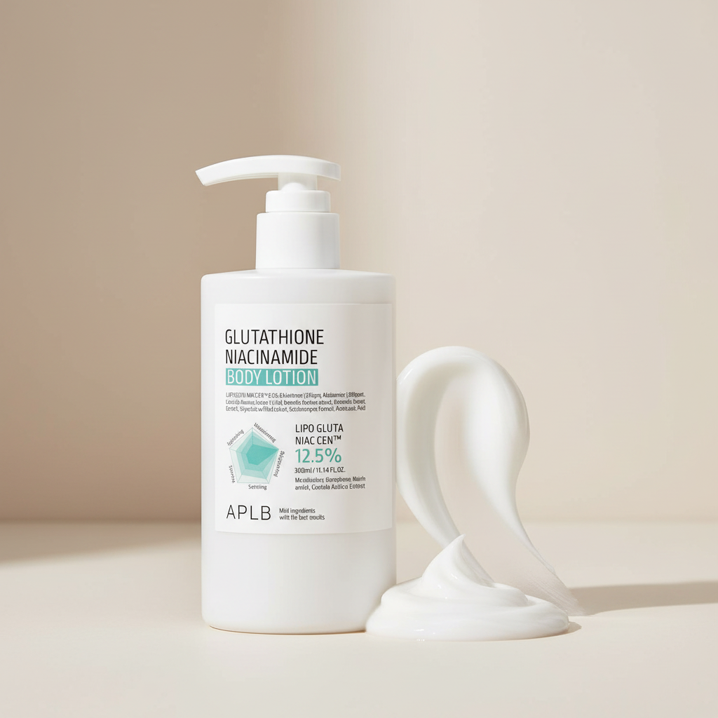 APLB Glutathione Niacinamide Body Lotion produit et texture