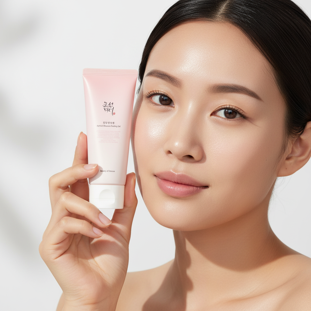 Beauty of Joseon Apricot Blossom Peeling Gel avec modèle