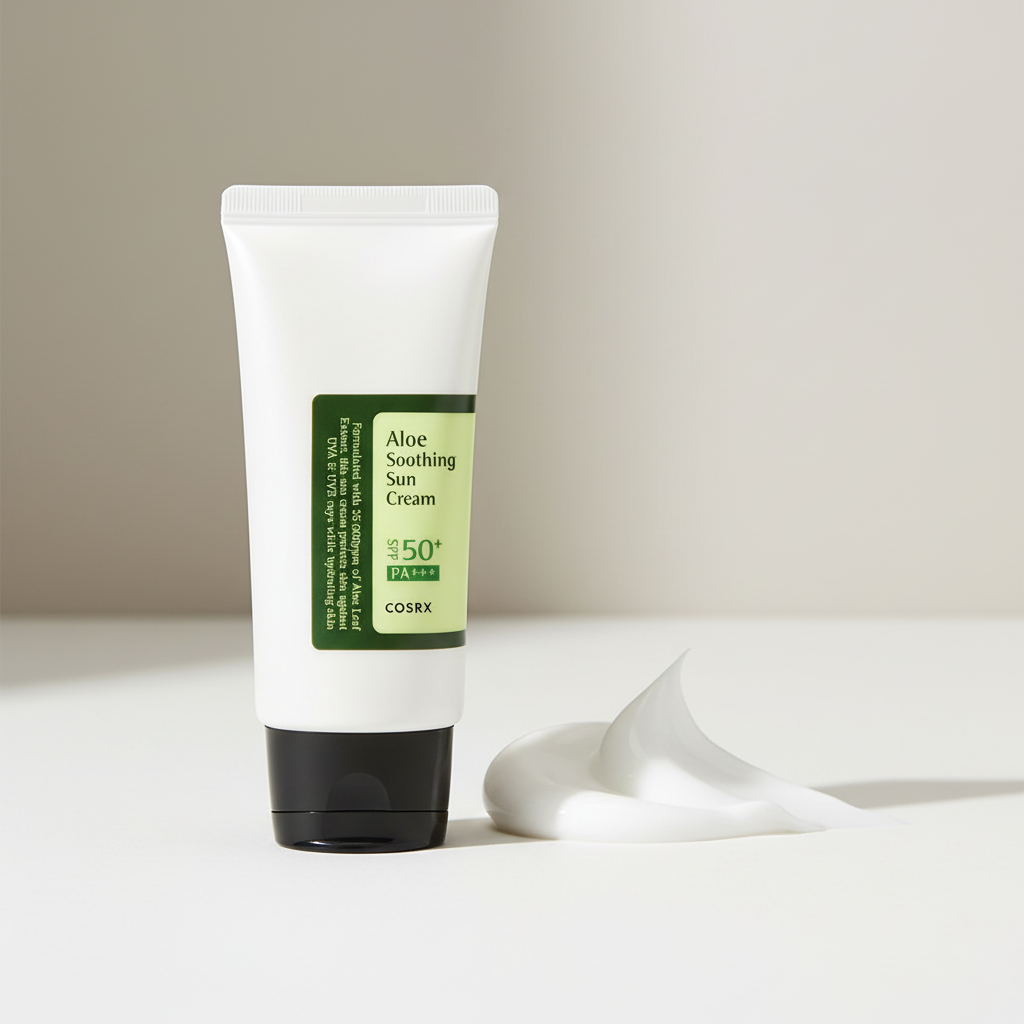 Cosrx Aloe Soothing Sun Cream produit et texture
