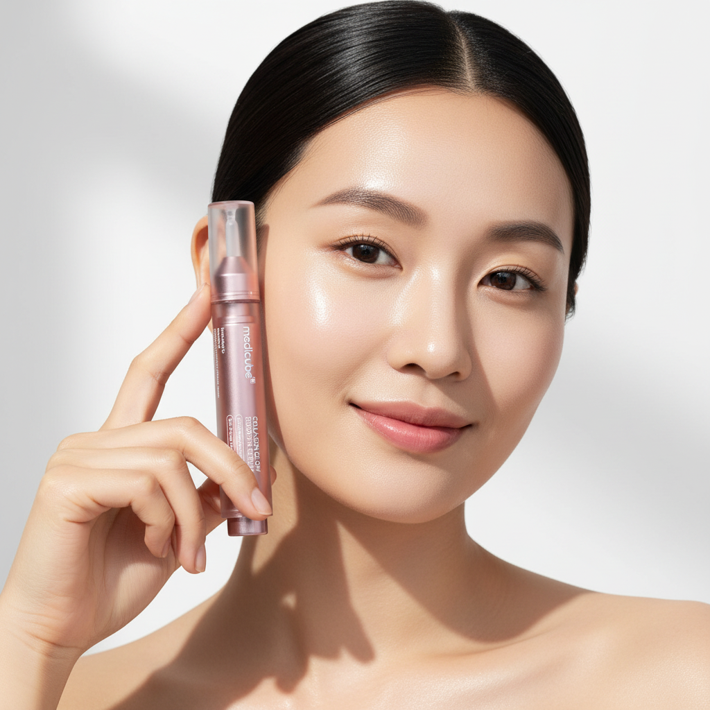 Medicube Collagen Glow Booster Serum avec modèle