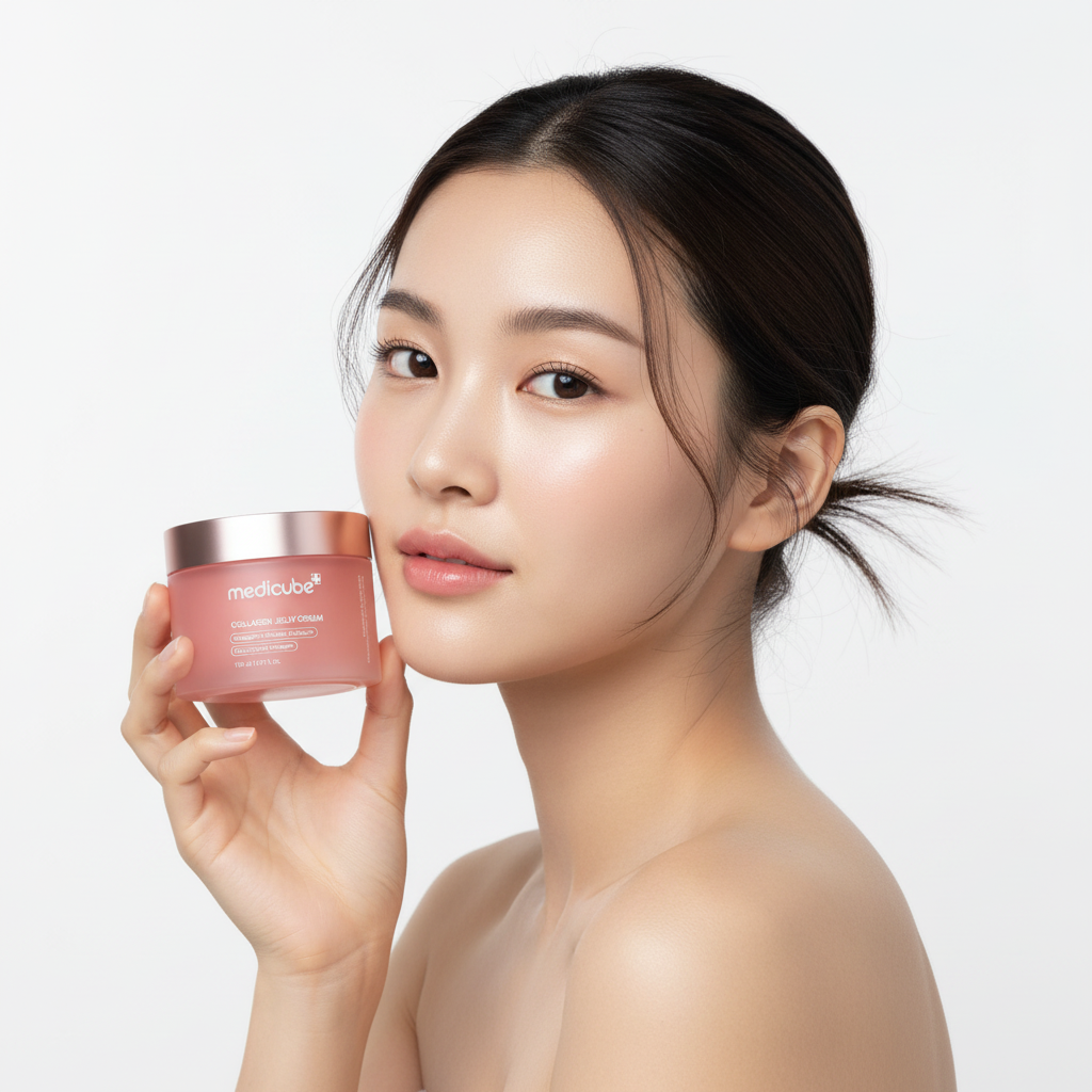 Medicube Collagen Jelly Cream avec modèle