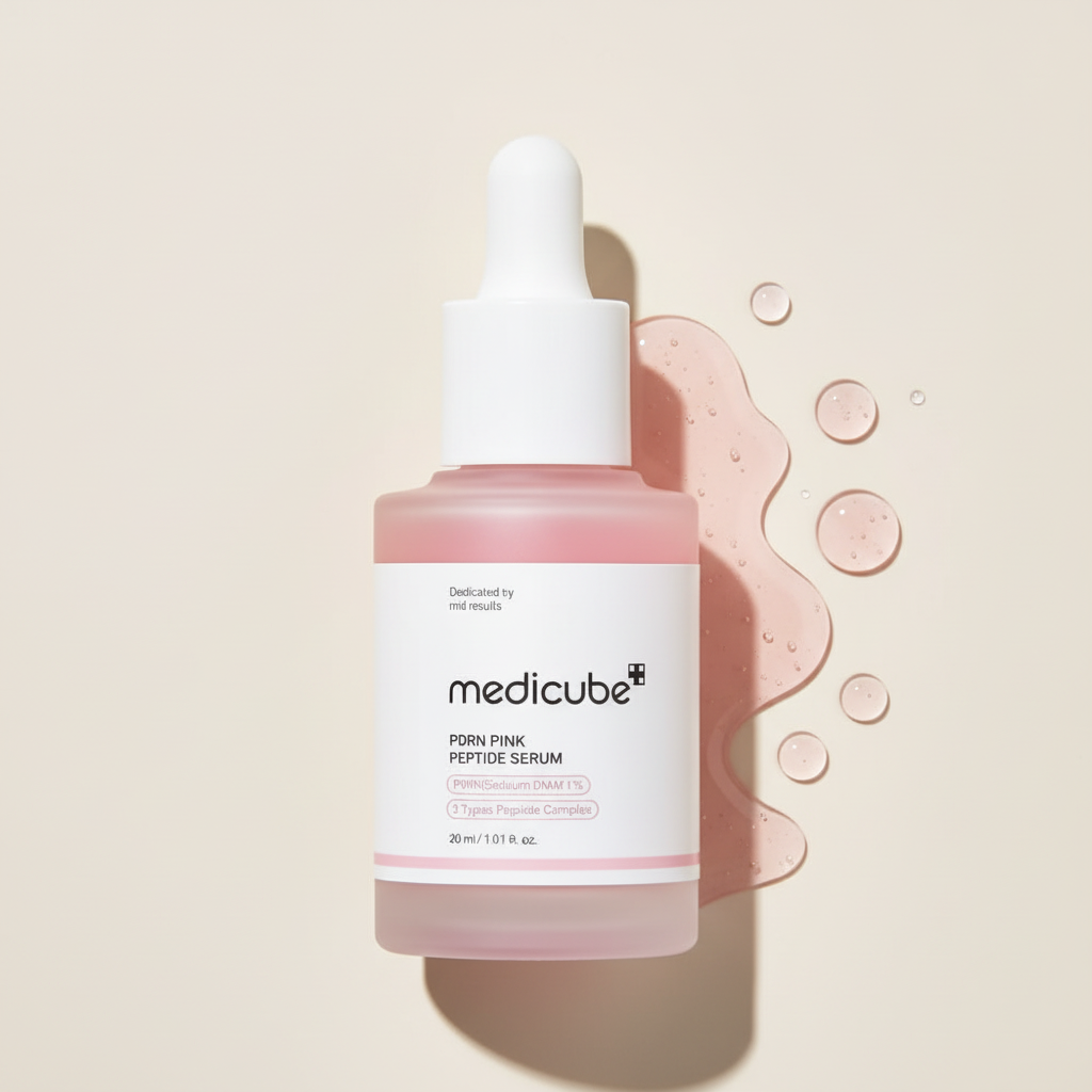 Medicube PDRN Pink Peptide Serum produit et texture