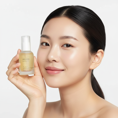Mixsoon Bean Essence Serum avec modèle