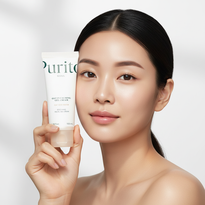 Purito Seoul Oat In Calming Gel Cream avec modèle