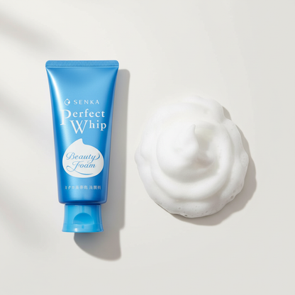 Shiseido Senka Perfect Whip Beauty Face Foam produit et texture