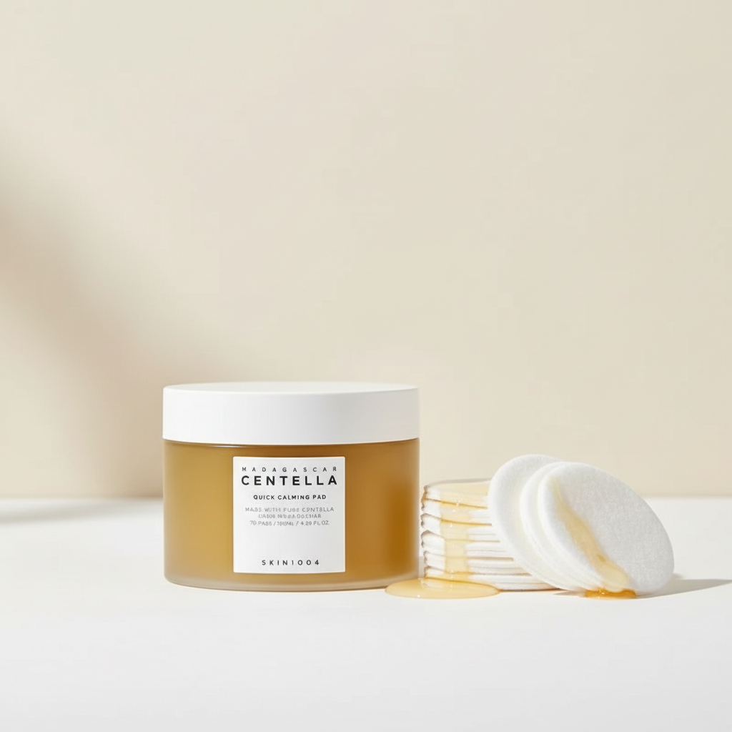 Skin1004 Madagascar Centella Quick Calming Pad pot et pads