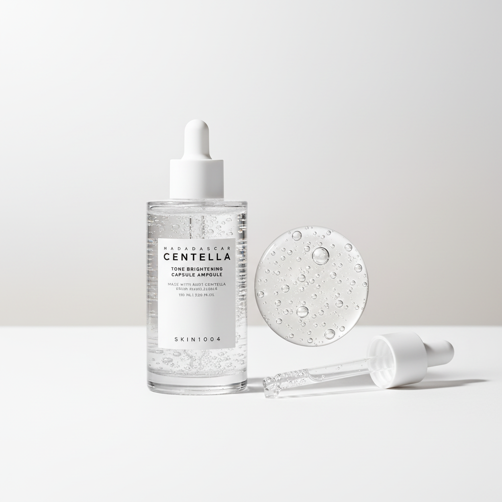 Skin1004 Madagascar Centella Tone Brightening Capsule Ampoule produit et texture